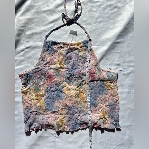 American Eagle Pastel Tie Dye Stretch Halter Top XL - Picture 7 of 9